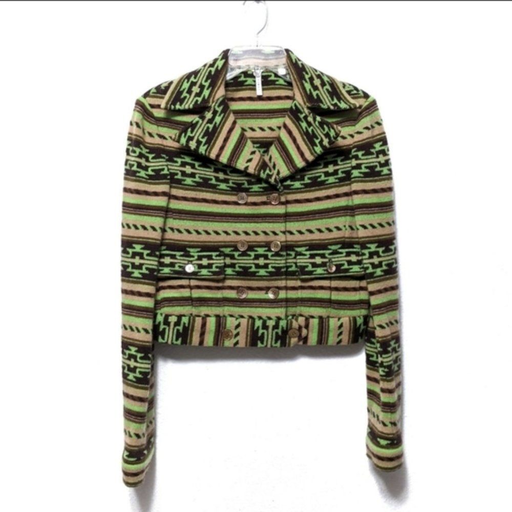 IISLI 100% Wool Southwest Cropped Jacket 10